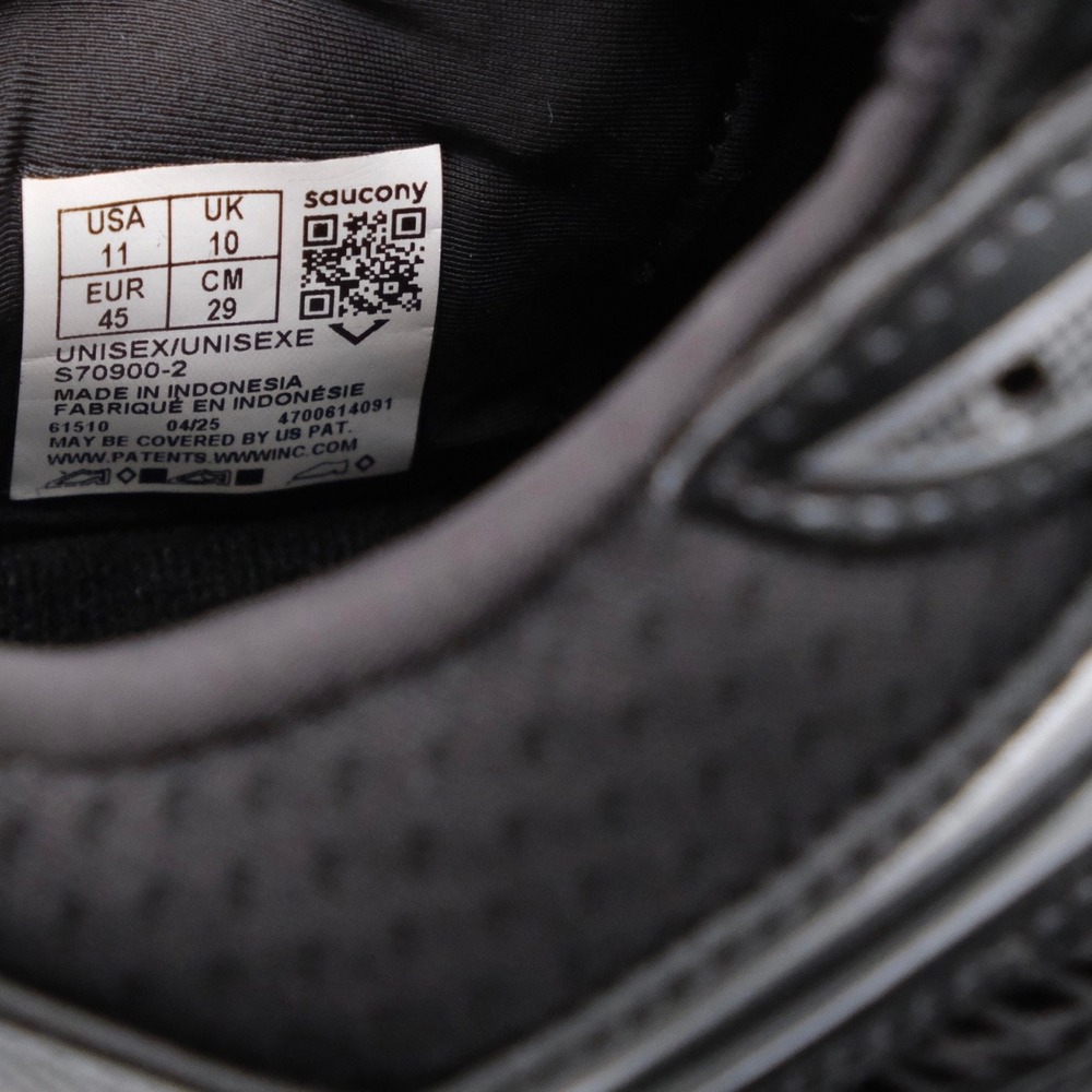 Saucony OG ProGrid Omni 9 Black Silver Athletic Runner Mens 11 S70900-2 - Picture 5 of 12